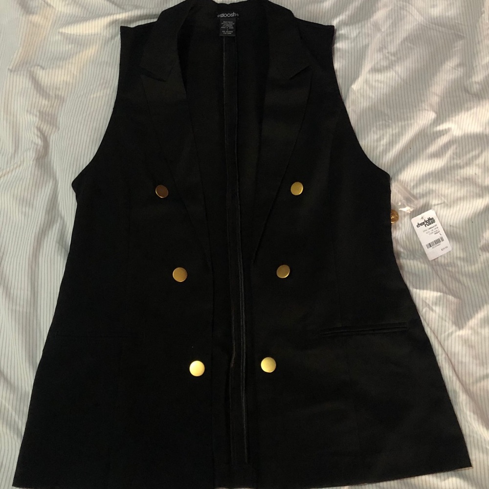 Black Buttoned Vest